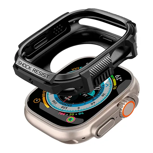 Защитный чехол Spigen Rugged Armor для Apple Watch Ultra 49mm современный дизайн
