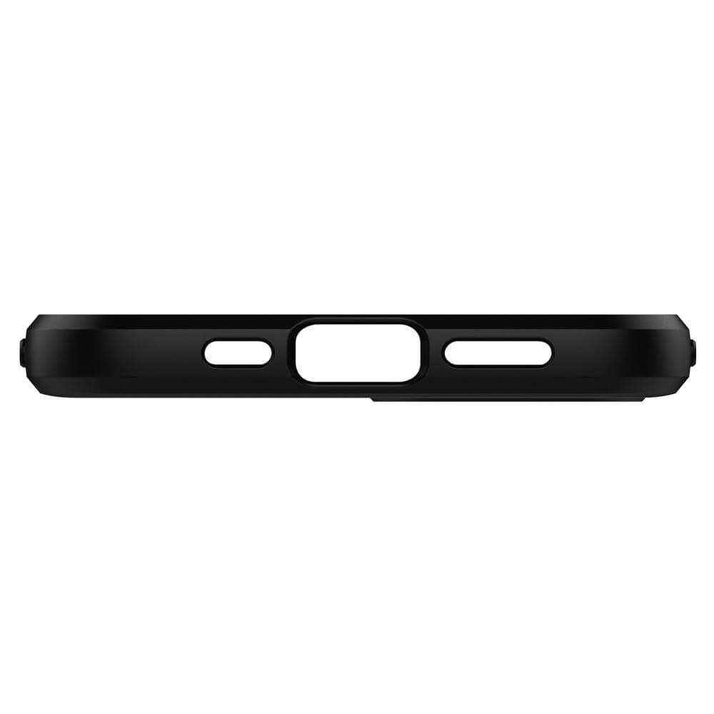 Чорний силіконовий чохол Spigen Rugged Armor для iPhone 12