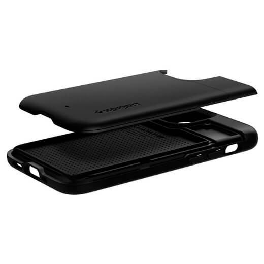 Чохол з відділенням для карт Spigen Slim Armor CS Black для iPhone 12 mini