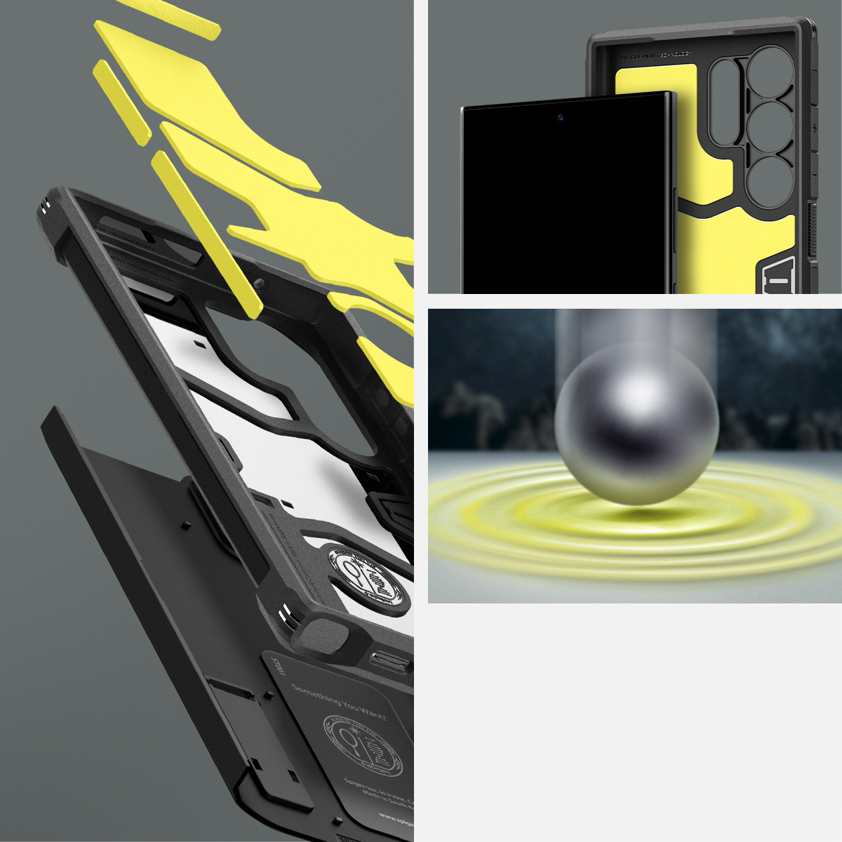 Технологія Air Cushion&reg; в чохлі від бренду Spigen серії Tough Armor для Galaxy S24 Ultra