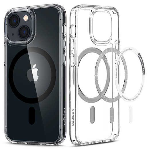 Прозорий чохол Spigen Ultra Hybrid MagSafe Compatible White для iPhone 13 mini ціна