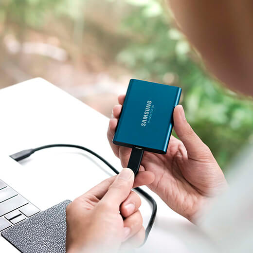 Внешний портативный SSD диск Samsung T5 500GB красивый дизайн
