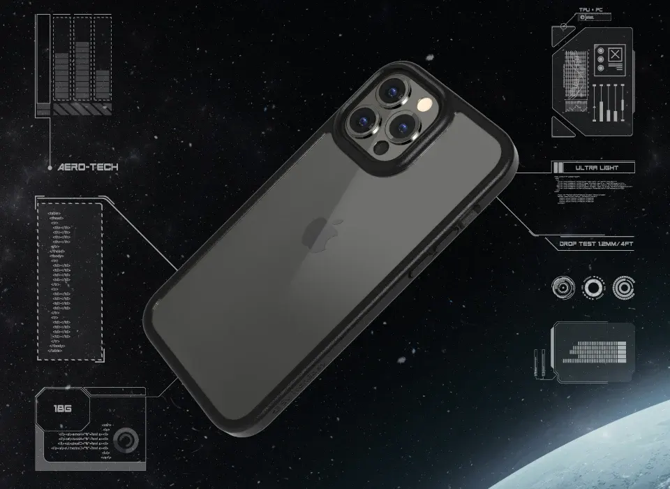 Противоударный чехол SwitchEasy Aero+ Ultra-Light Shockproof Case MagSafe Clear Black для iPhone 14 | 13 купить