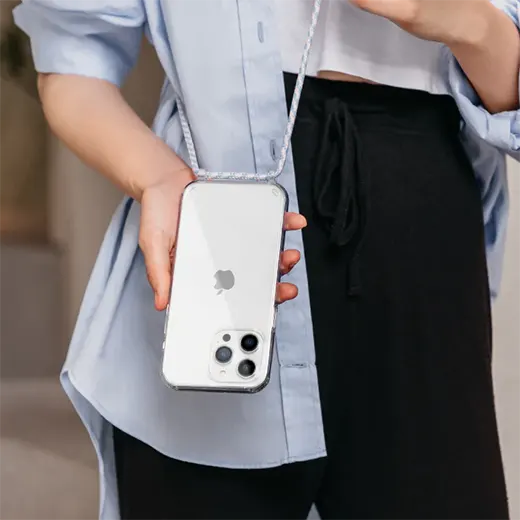 Цена на противоударный чехол SwitchEasy Play Lanyard Shockproof Clear Case для iPhone 14 | 13