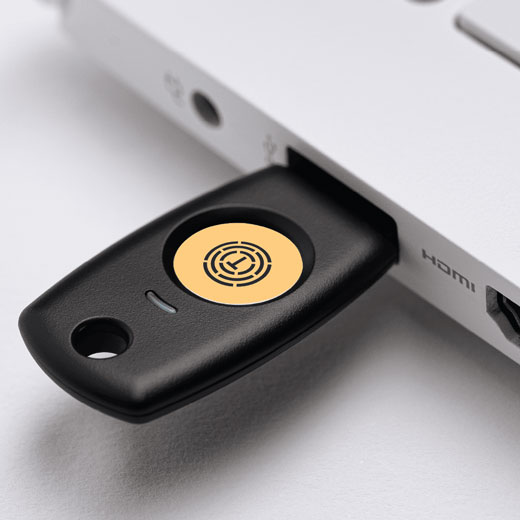 Электронный защитный FIDO ключ TrustKey T110 USB-A FIDO2