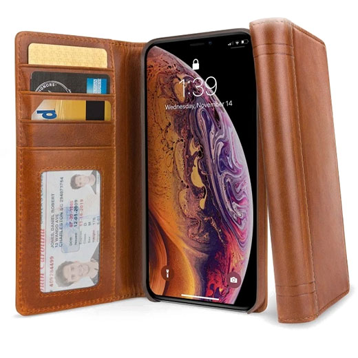 Кожаный чехол-книжка Twelve South Journal для iPhone XS Max