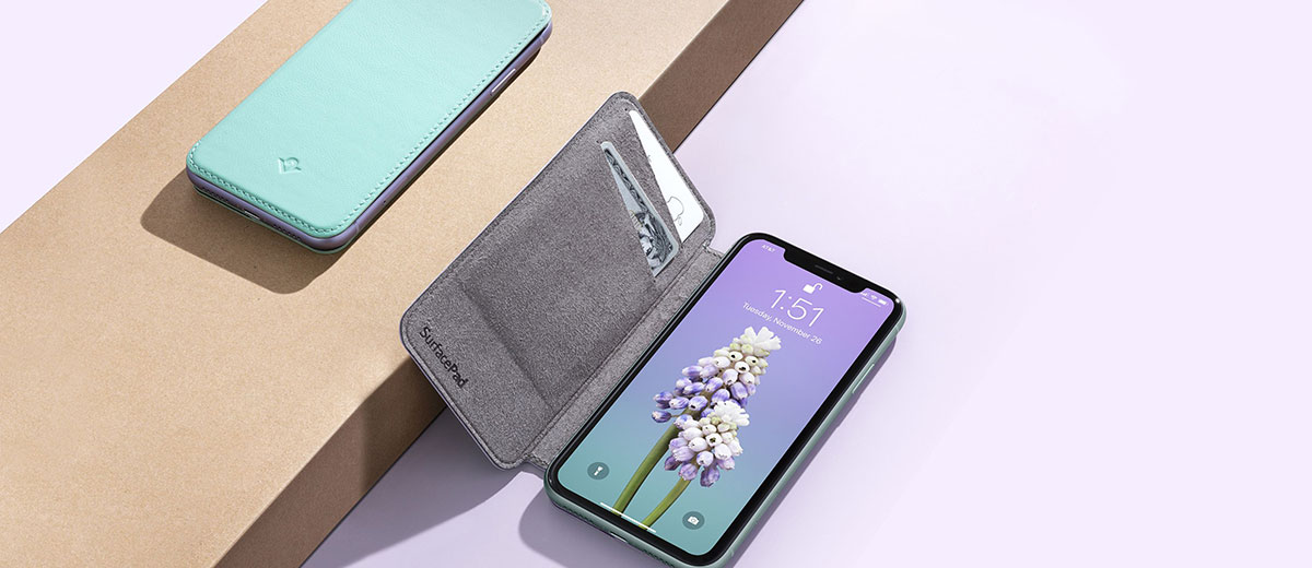 Шкіряний чохол-книжка Twelve South SurfacePad Black для iPhone XR 