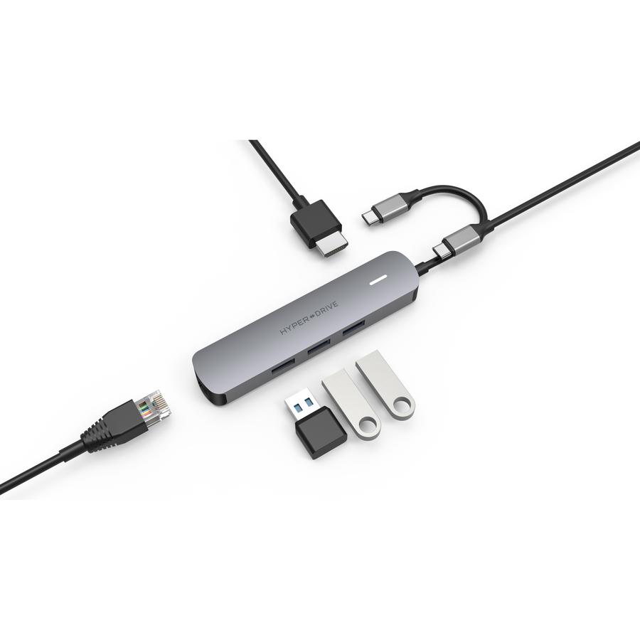 Хаб USB-C для MacBook HyperDrive TUBE 6 в 1