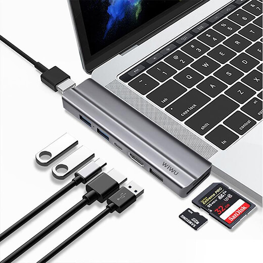Хаб USB-C для MacBook Pro /Air Wiwu T9 8 в 2 