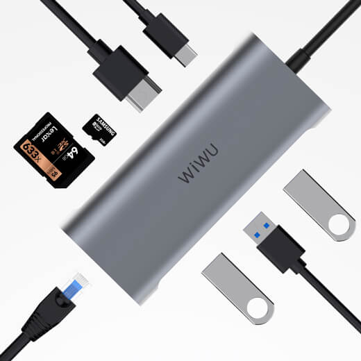 Хаб USB-C для MacBook WIWU Alpha 8-in-1