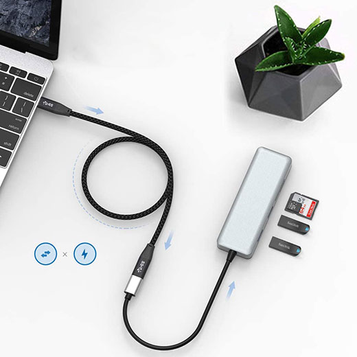 Додатковий провід iLoungeMax USB Type-C USB 3.1 100W 5A 10Gbps для MacBook | iPad