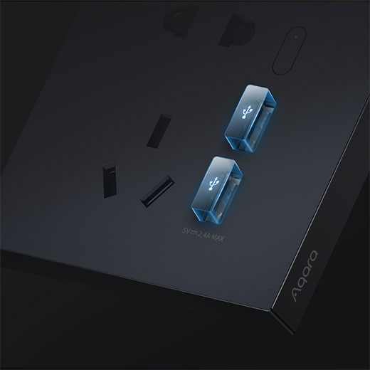 Умная Wi-Fi розетка Aqara Smart Socket H1 USB, ZigBee 3.0 2USB HomeKit