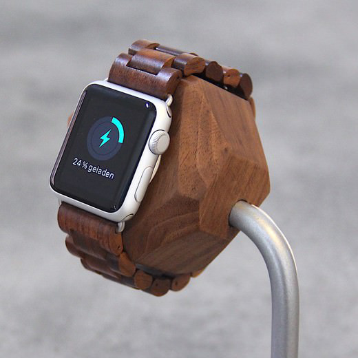 Деревянная док-станция Woodcessories Ecodock Watch Walnut Wood для Apple Watch