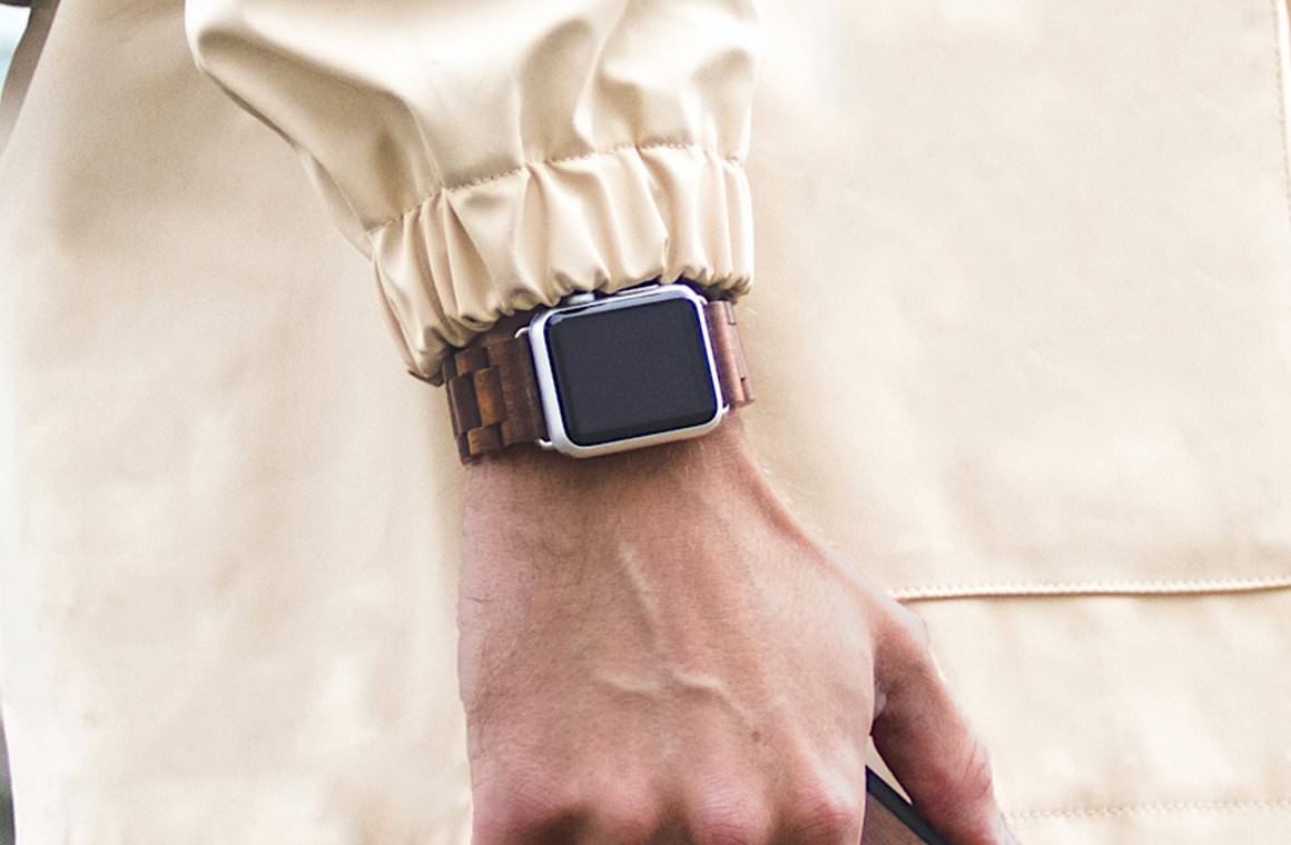 Деревянный ремешок Woodacessories Ecostrap Maple/Silver для Apple Watch 42/44mm Series 1/2/3/4/5