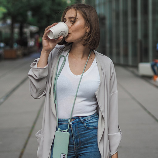 Чехол woodcessori Necklace Bio AM Mint Green для iPhone 11 Pro Max
