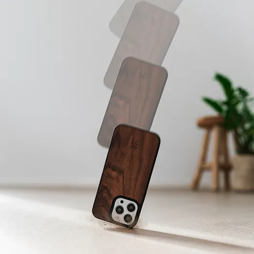 Ціна дерев'яного чохла Woodcessories Bumper Case with MagSafe Walnut для iPhone 14 Plus