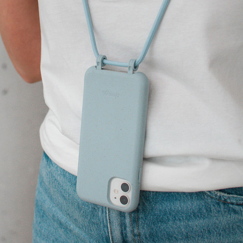 Купить эко-чехол Woodcessories Crossbody Case Pastel Blue для iPhone 13 Pro