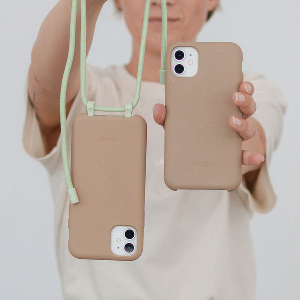 Купить эко-чехол Woodcessories Crossbody Case Taupe Brown для iPhone 13 Pro Max