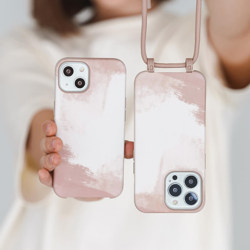 Ціна еко-чохла з ремінцем Woodcessories Crossbody Change Case Batic Clay Red для iPhone 13