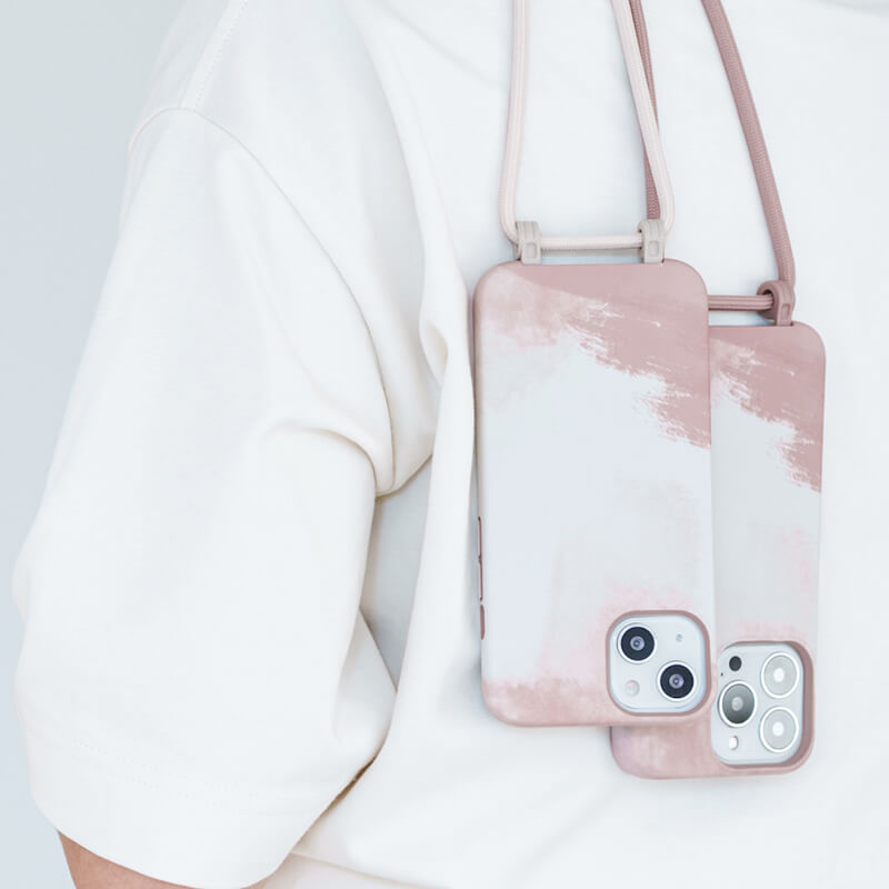 Органічний еко-чохол з ремінцем Woodcessories Crossbody Change Case Batic Clay Red для iPhone 13