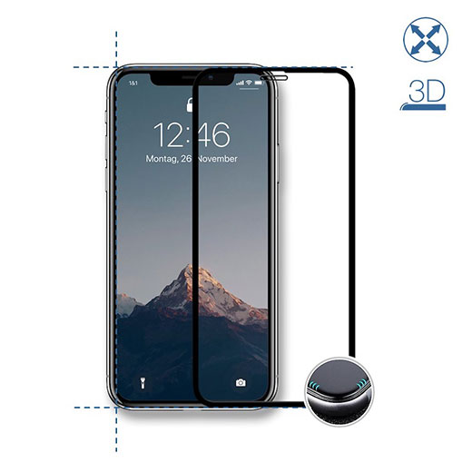 Защитное стекло Woodcessories Curved Tempered Glass 3D для iPhone 12 mini