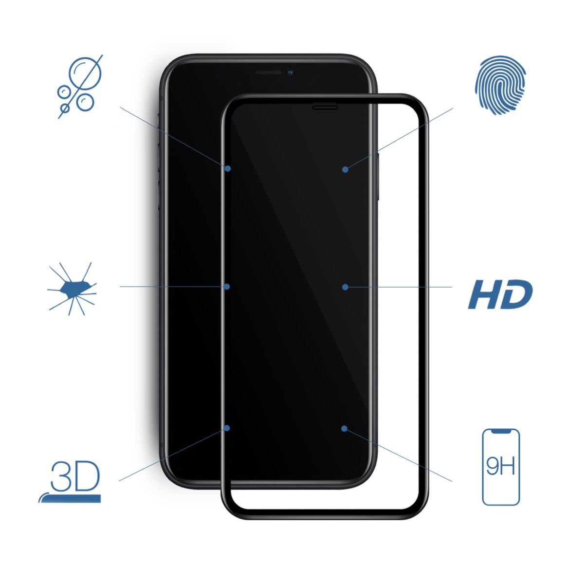 Защитное стекло Woodcessories PanzerGlas Curved для iPhone XS Max/11 Pro Max