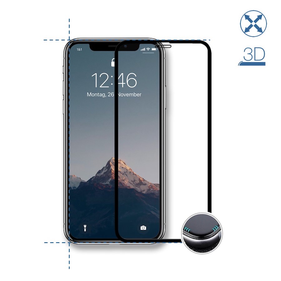 Защитное стекло Woodcessories PanzerGlas Curved для iPhone XS Max/11 Pro Max