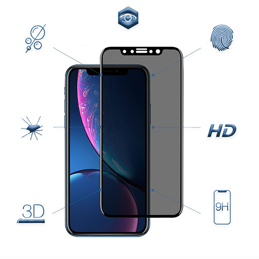 Защитное стекло антишпион Woodcessories Premium 3D Privacy Filter для iPhone 12 mini