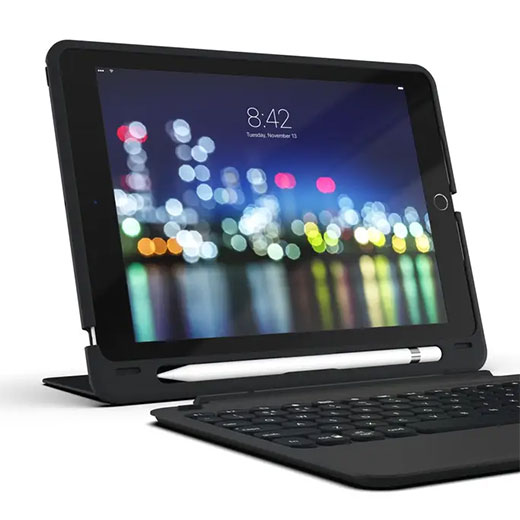 Чехол-клавиатура ZAGG Slim Book Go Black для iPad Pro 11 M1 (2021 | 2020 | 2018) имеет держатель Apple Pencil