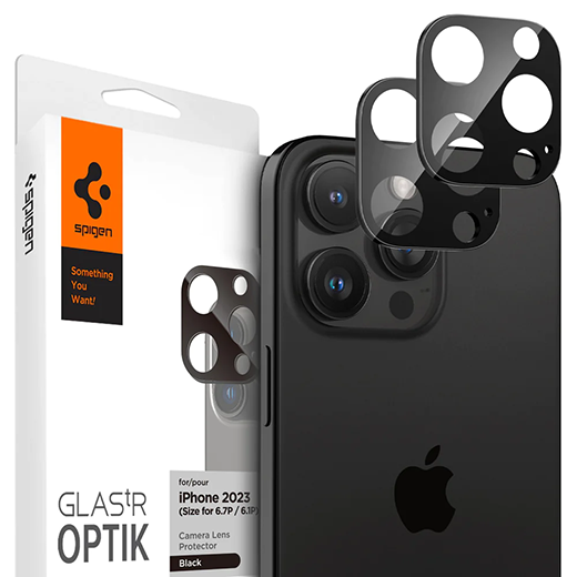Захисне скло на камеру Spigen Optik Lens Protector Black для iPhone 15 Pro | 15 Pro  Max (2 шт.) - це загартована захист