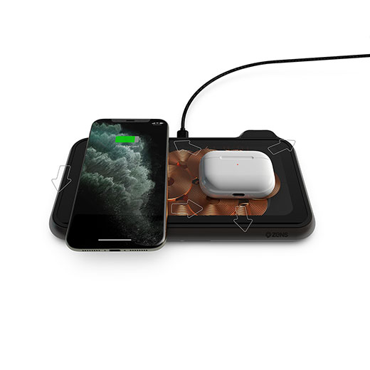 Бездротове зарядний пристрій Zens Liberty Wireless Charger Glass Edition 30W