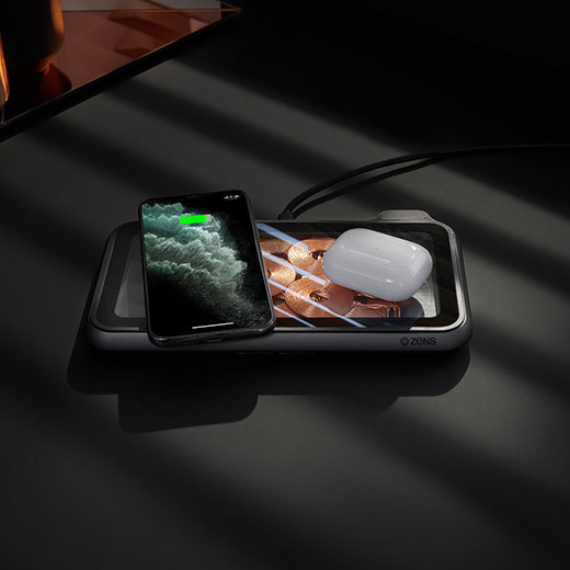 Бездротове зарядний пристрій Zens Liberty Wireless Charger Glass Edition 30W